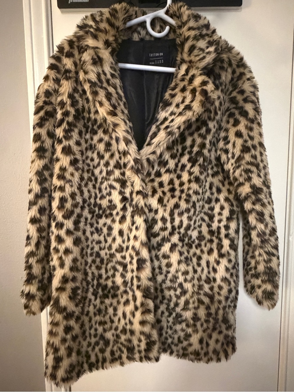 Cotton On Faux Fur Leopard Coat